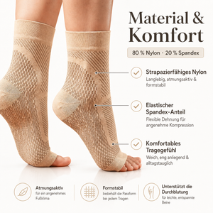 Kompressionssocken bei Fersenschmerzen & Plantarfasziitis (6er Set)