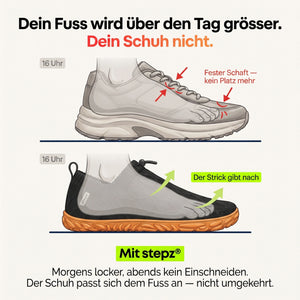 Barfußschuhe bei geschwollenen Füßen und Fußödemen