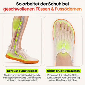 Barfußschuhe bei geschwollenen Füßen und Fußödemen