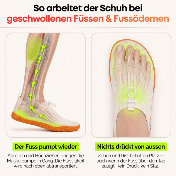 Barfußschuhe bei geschwollenen Füßen und Fußödemen